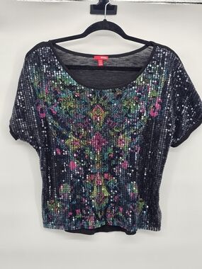 Bongo Sequin Short Sleeve Top 00s